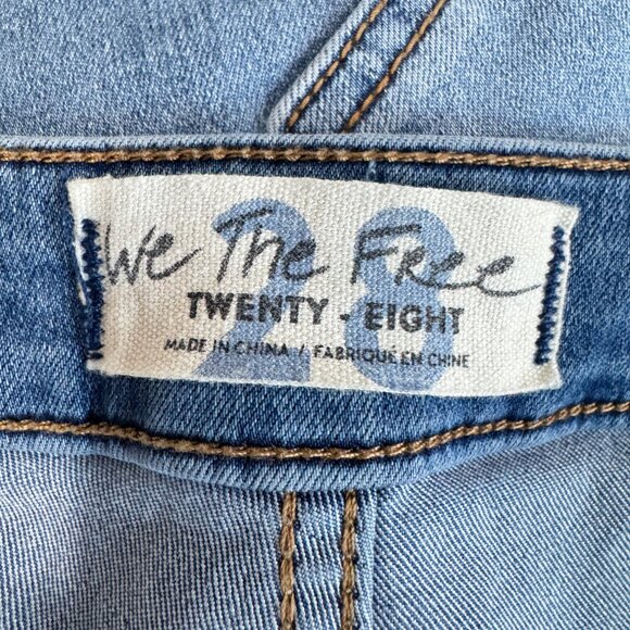 WE THE FREE Free People Just Float On Flare Hippie Jeans Jericho Blue Sz. 28 - Picture 6 of 13